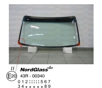 Челно стъкло NordGlass за KIA PREGIO товарен от 1997 до 2004