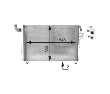 Кондензатор климатизации P.R.C за KIA RIO II (JB) хечбек от 2005 до 2011