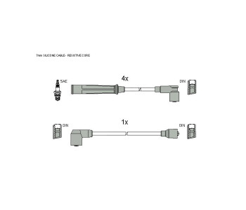 Комплект запалителни кабели STARLINE за KIA SEPHIA (FA) седан от 1992 до 2001