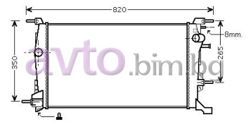 Воден радиатор размер 625/380/26 за RENAULT MEGANE III (BZ0_) хечбек от 2008 до 2015