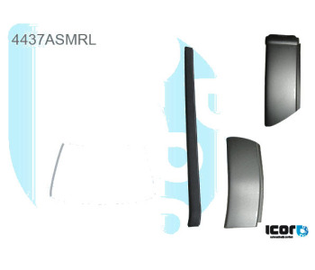 Покривна/защитна лайсна, предно стъкло за KIA SORENTO II (XM) от 2009 до 2015