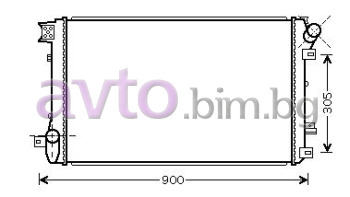 Воден радиатор размер 780/425/42 за RENAULT MASTER II (JD) пътнически от 1998 до 2011