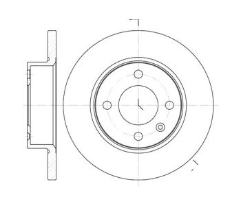 Спирачен диск плътен Ø236mm ROADHOUSE за SKODA RAPID (120G, 130G, 135G) от 1983 до 1991