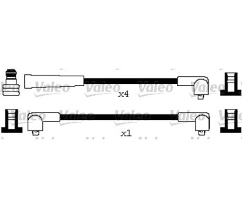 Комплект запалителни кабели VALEO за SKODA FAVORIT (787) пикап от 1992 до 1997