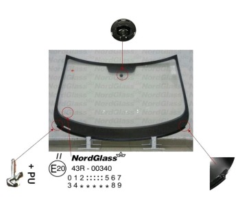 Челно стъкло NordGlass за SKODA RAPID (NH1) Spaceback комби от 2012