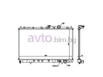 Воден радиатор размер 665/375/22 за MITSUBISHI LANCER V (CB_A, CD_A, CE_A) седан от 1991 до 1996