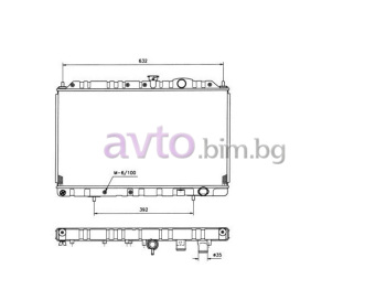 Воден радиатор размер 670/375/16 за MITSUBISHI LANCER V (CB_W, CD_W) комби от 1992 до 2003