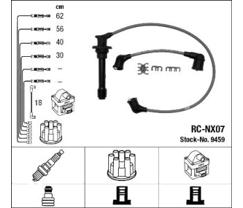 Комплект запалителни кабели NGK за NISSAN PRIMERA (P10) седан от 1990 до 1996