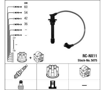 Комплект запалителни кабели NGK за NISSAN PRIMERA (P10) седан от 1990 до 1996