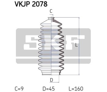 Комплект маншон, полуоска SKF за NISSAN PRIMERA (P10) седан от 1990 до 1996