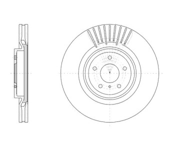 Спирачен диск вентилиран Ø355mm ROADHOUSE за INFINITI QX70 от 2013 до 2107
