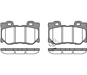 Комплект спирачни накладки ROADHOUSE за INFINITI Q70 (Y51) от 2013