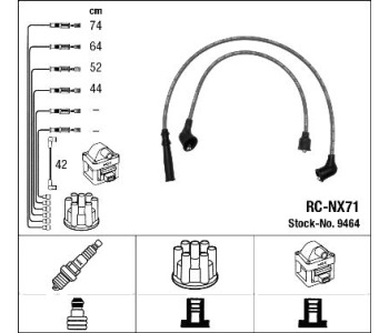 Комплект запалителни кабели NGK за NISSAN SUNNY I (B11) от 1982 до 1990