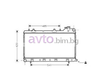 Воден радиатор размер 690/340/16 за SUBARU IMPREZA I (GF) комби от 1992 до 2000