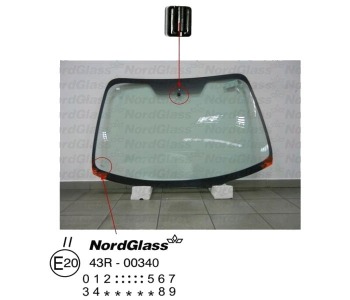 Челно стъкло NordGlass за NISSAN PRIMERA (P12) хечбек от 2002 до 2007