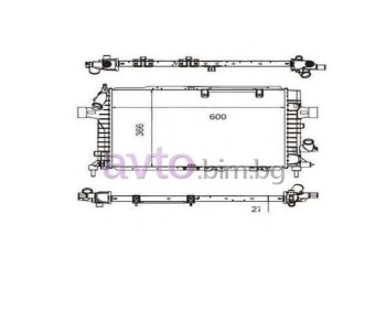Воден радиатор размер 600/370/26 за OPEL ASTRA H CLASSIC комби от 2009