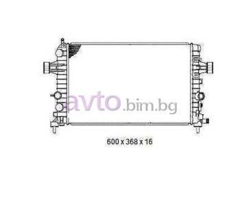Воден радиатор размер 602/370/16 за OPEL ASTRA H CLASSIC комби от 2009