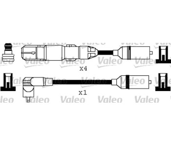 Комплект запалителни кабели VALEO за SEAT IBIZA II (6K1) от 1993 до 1999