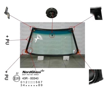 Челно стъкло NordGlass за SEAT CORDOBA (6K5) комби от 1999 до 2002