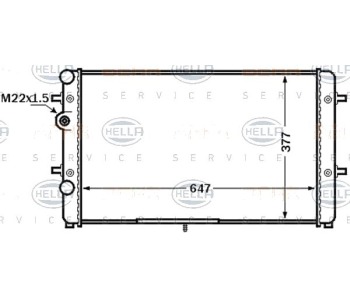 Радиатор, охлаждане на двигателя HELLA 8MK 376 772-501 за SEAT IBIZA II (6K1) от 1993 до 1999