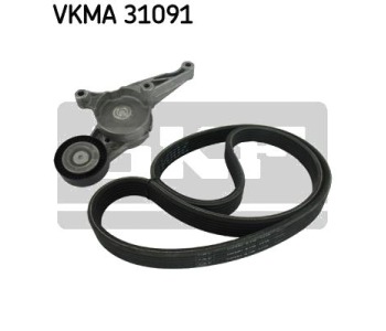 Комплект пистов ремък SKF VKMA 31091 за VOLKSWAGEN TRANSPORTER V (7HB, 7HJ, 7EB, 7EJ, 7EF, 7EG, 7HF, 7E) пътнически от 2003 до 2015