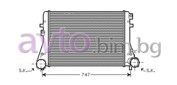 Интеркулер размер 615/405/30 за SKODA SUPERB II (3T5) комби от 2009 до 2015