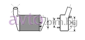 Интеркулер размер 192/172/62 за AUDI A4 Avant (8D5, B5) от 1994 до 2002
