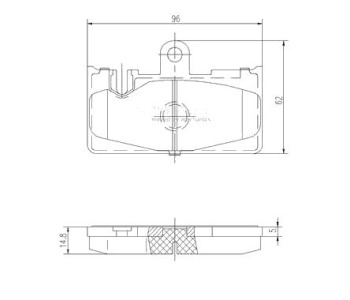Комплект спирачни накладки NIPPARTS за LEXUS GS (JZS160, UZS161, UZS160) от 1997 до 2004