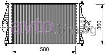 Интеркулер размер 580/360/32 за CITROEN XANTIA (X1) от 1993 до 1998