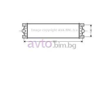 Интеркулер размер 680/175/38 за RENAULT MASTER II (JD) пътнически от 1998 до 2011