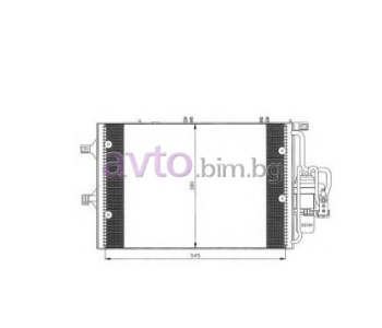 Климатичен радиатор размер 590/375/16 за OPEL COMBO C товарен от 2001 до 2011
