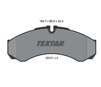 Комплект спирачни накладки TEXTAR за IVECO DAILY IV платформа от 2006 до 2011