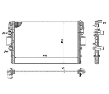 Воден радиатор P.R.C за IVECO DAILY IV товарен от 2006 до 2011
