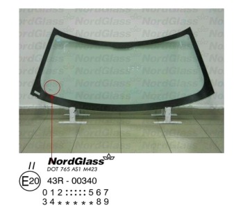 Челно стъкло NordGlass за MINI COOPER (R57) кабриолет от 2007 до 2015