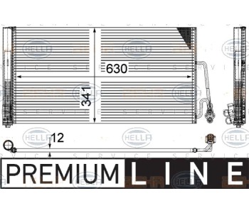 Кондензатор, климатизация HELLA 8FC 351 309-381 за MINI COOPER (R57) кабриолет от 2007 до 2015