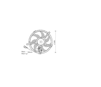 Вентилатор охлаждане на двигателя P.R.C за MINI CLUBMAN (R55) от 2006 до 2014