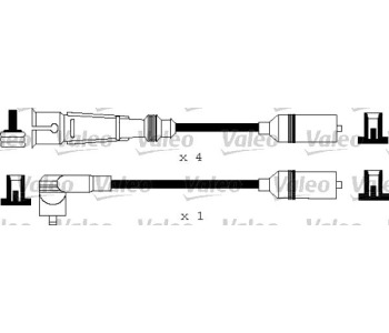 Комплект запалителни кабели VALEO за AUDI 100 Avant (4A, C4) от 1990 до 1994