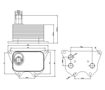 Маслен радиатор, двигателно масло P.R.C за SKODA SUPERB II (3T4) седан от 2008 до 2015