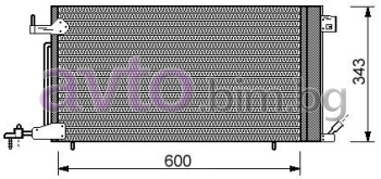Климатичен радиатор размер 640/340/16 за PEUGEOT 306 (7A, 7C, N3, N5) хечбек от 1993 до 2003
