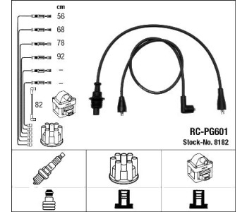 Комплект запалителни кабели NGK за PEUGEOT 305 II (581M) от 1982 до 1990