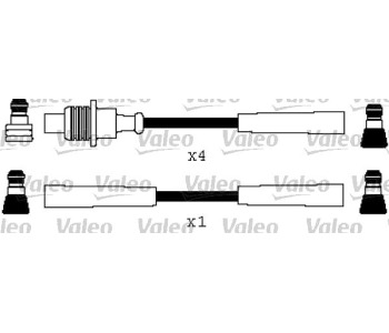 Комплект запалителни кабели VALEO за PEUGEOT 205 I (741B, 20D) кабриолет от 1986 до 1995