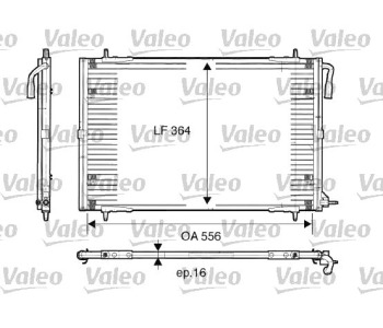 Кондензатор климатизации VALEO за PEUGEOT 206 (2A/C) хечбек от 1998 до 2009