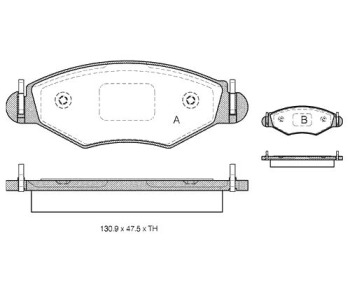 Комплект спирачни накладки STARLINE за PEUGEOT 206 (2A/C) хечбек от 1998 до 2009