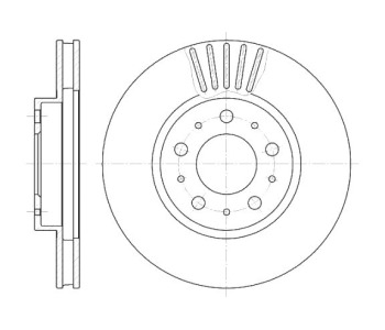Спирачен диск вентилиран Ø280mm ROADHOUSE за VOLVO S70 (LS) от 1996 до 2000