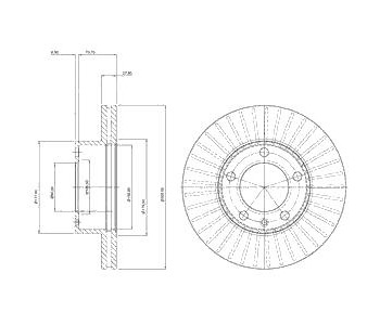 Спирачен диск вентилиран Ø305mm DELPHI за NISSAN INTERSTAR (X70) пътнически от 2002