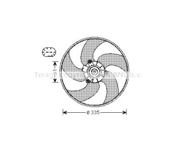 Вентилатор охлаждане на двигателя P.R.C за PEUGEOT 307 CC (3B) кабрио от 2003 до 2009
