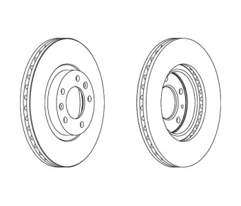 Спирачен диск вентилиран Ø283mm FERODO за PEUGEOT 607 (9D, 9U) от 2000 до 2010
