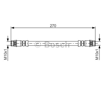 Спирачен маркуч BOSCH за PEUGEOT 206 (2E/K) комби от 2002 до 2009