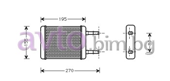 Радиатор за парно размер 163/145/40 за HYUNDAI PONY (X-2) хечбек от 1989 до 1995