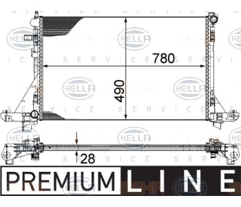 Радиатор, охлаждане на двигателя HELLA 8MK 376 787-421 за RENAULT MASTER III (EV, HV, UV) платформа от 2010